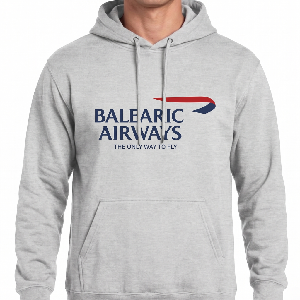 Front flat lay view showing the witty retro aviation logo.