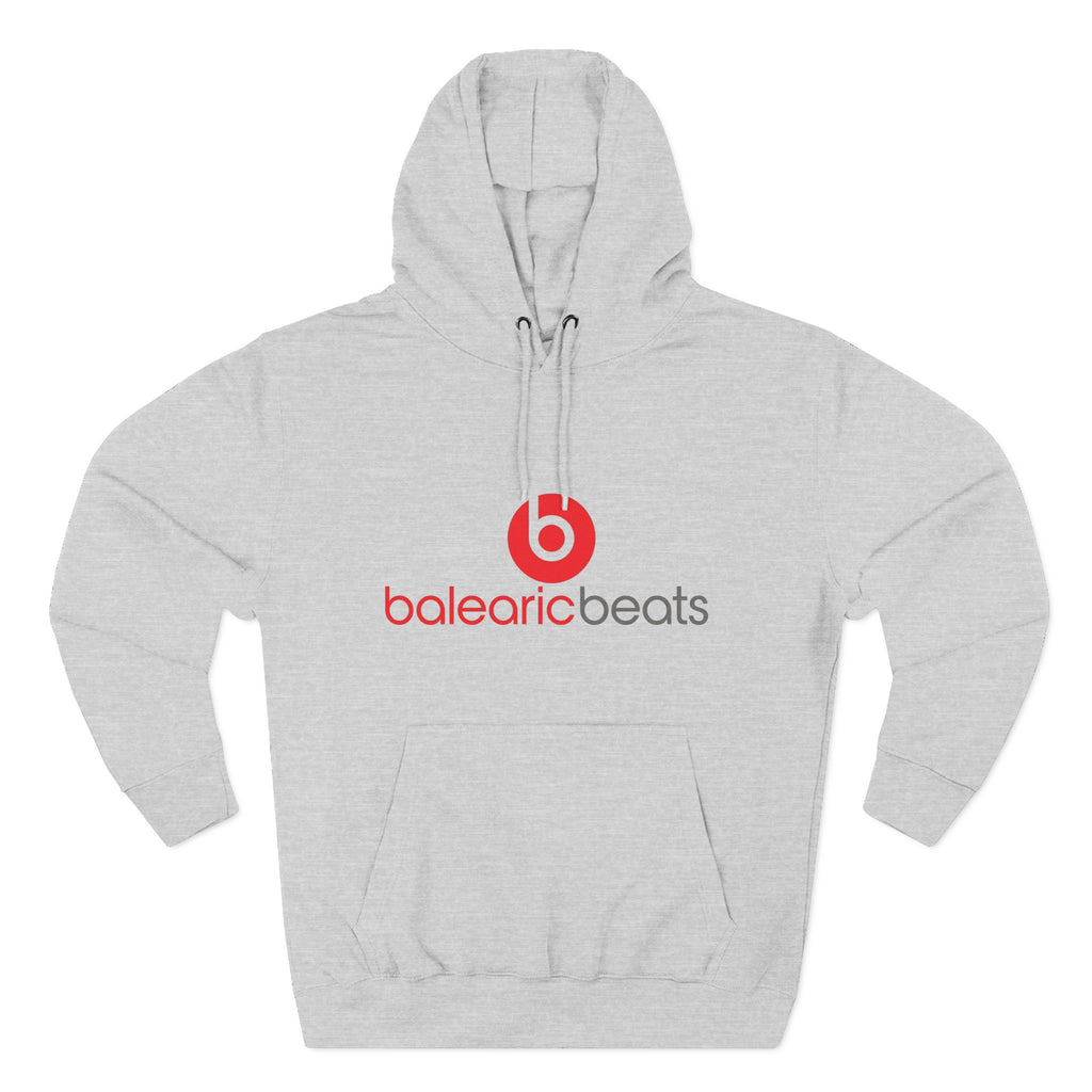 Balearic Beats Hoodie: Solid Heather Grey fabric swatch for the Balearic Beats design.