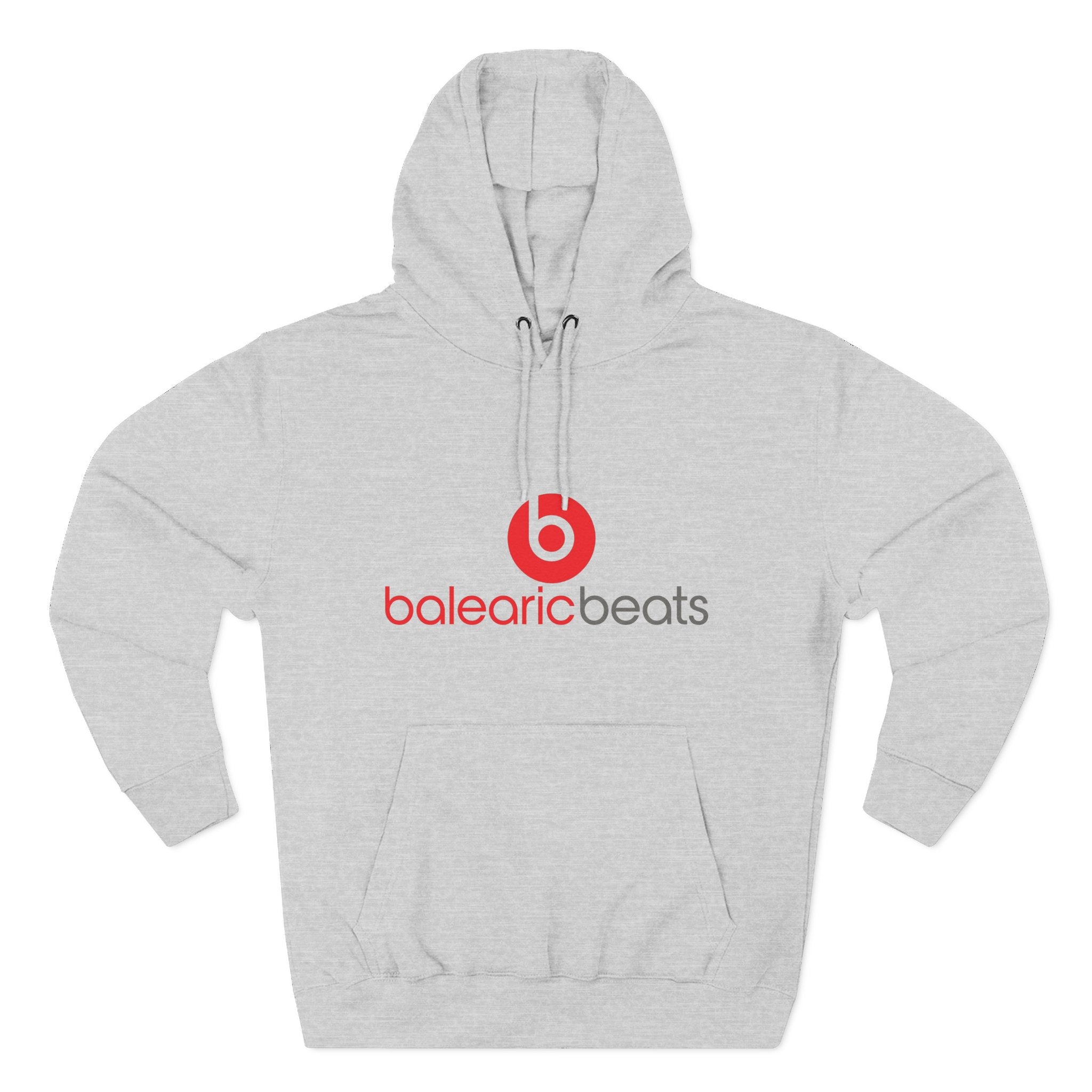 Balearic Beats Hoodie: Solid Heather Grey fabric swatch for the Balearic Beats design.