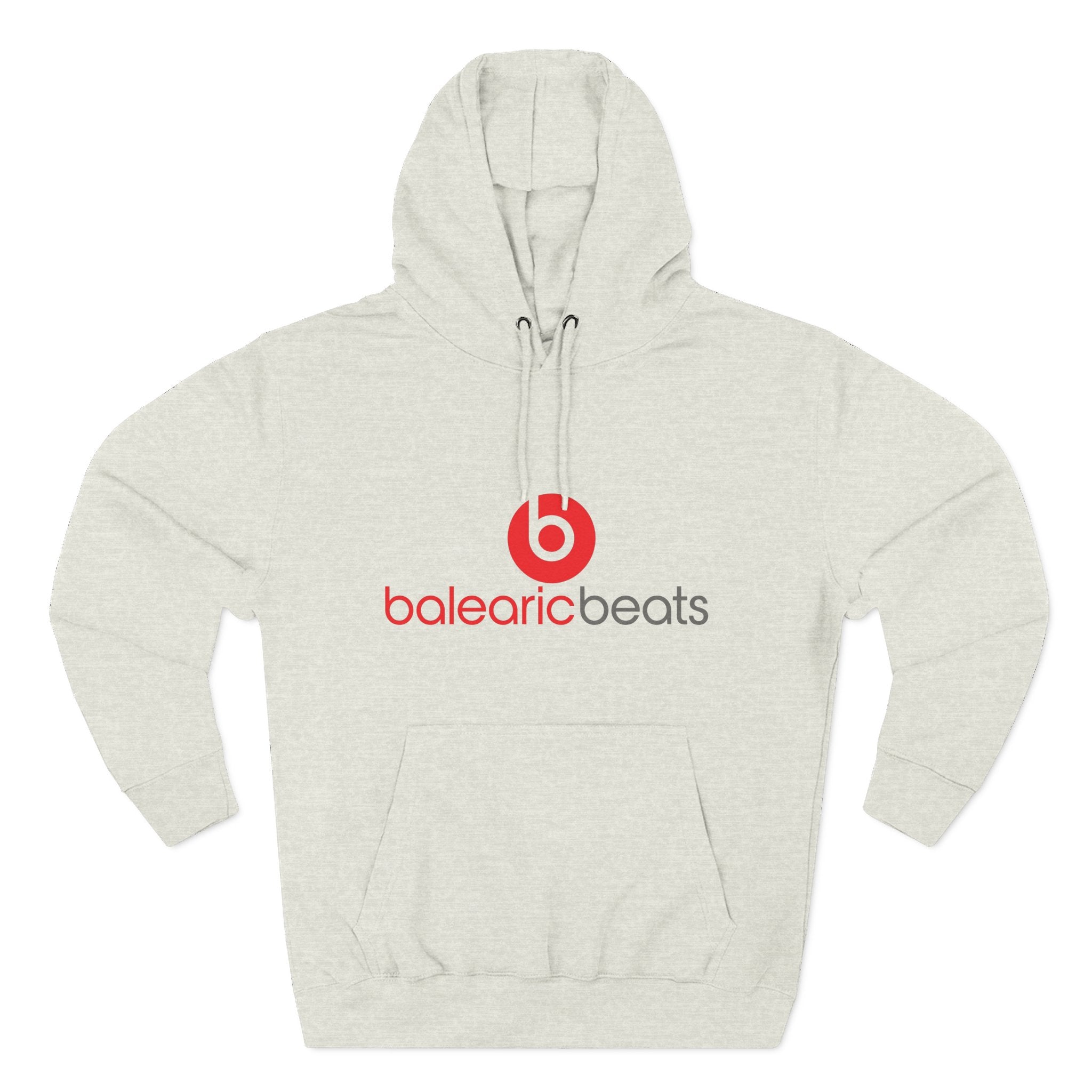 Balearic Beats Hoodie: oatmeal Heather fabric swatch for the Balearic Beats design.