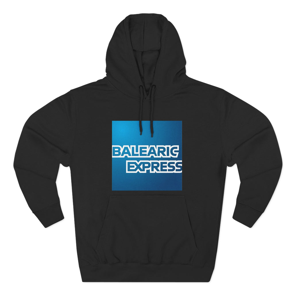 Balearic Express Hoodie: Black fabric swatch for the Balearic Express design.