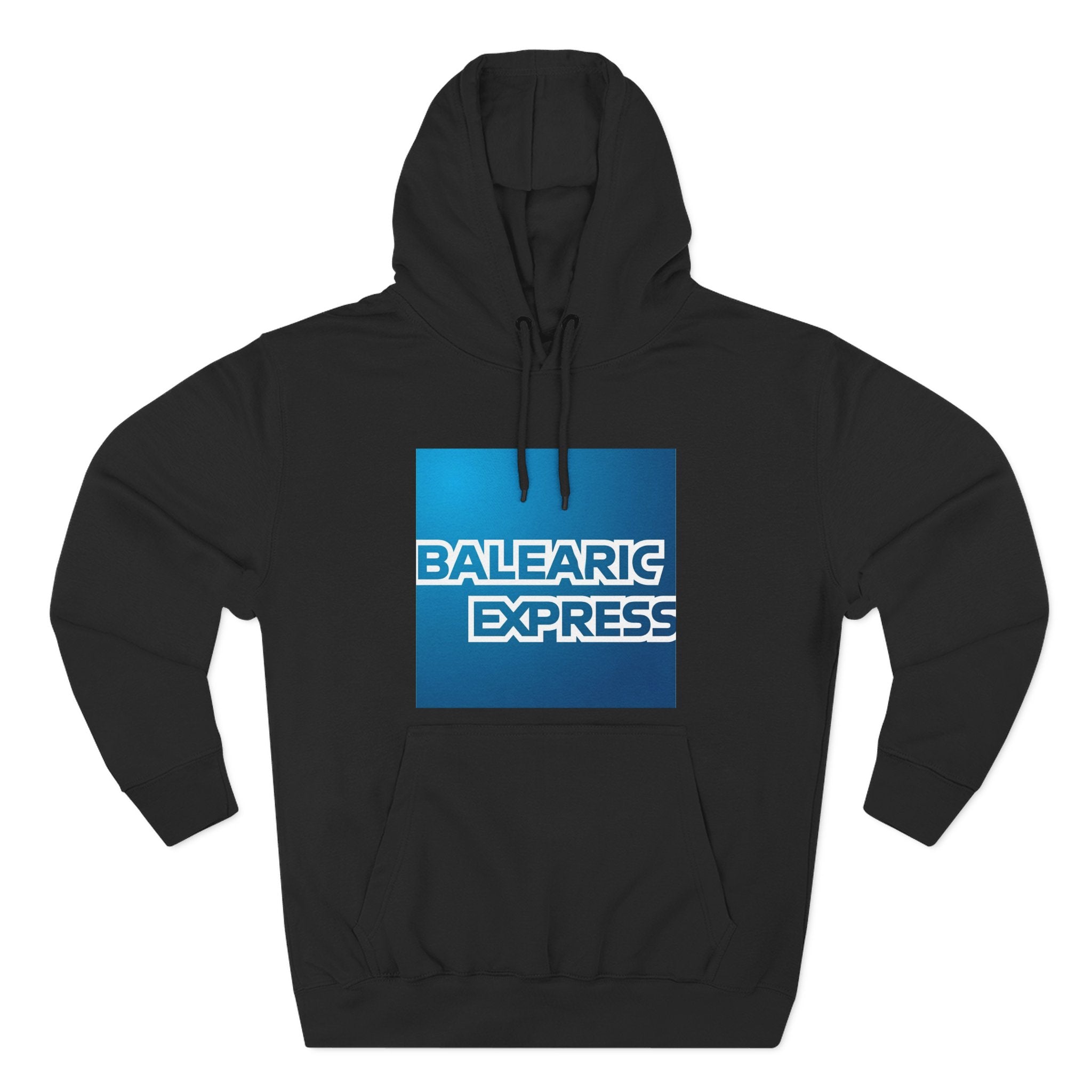 Balearic Express Hoodie: Black fabric swatch for the Balearic Express design.