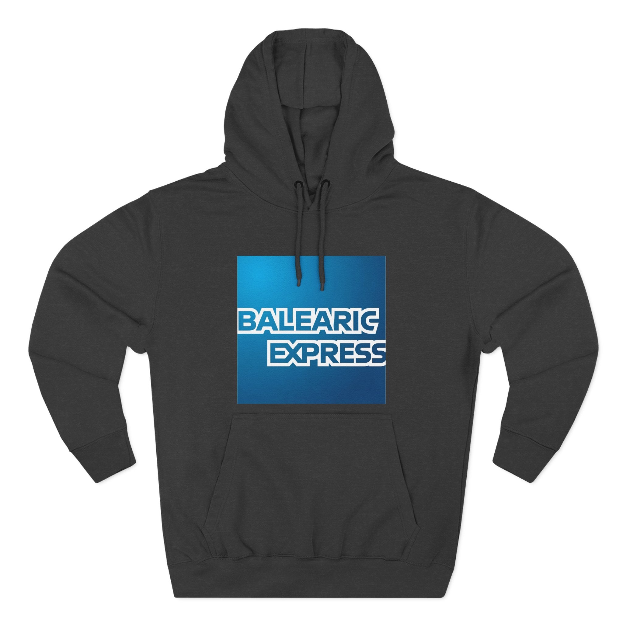 Balearic Express Hoodie: Charcoal Heather fabric swatch for the Balearic Express design.