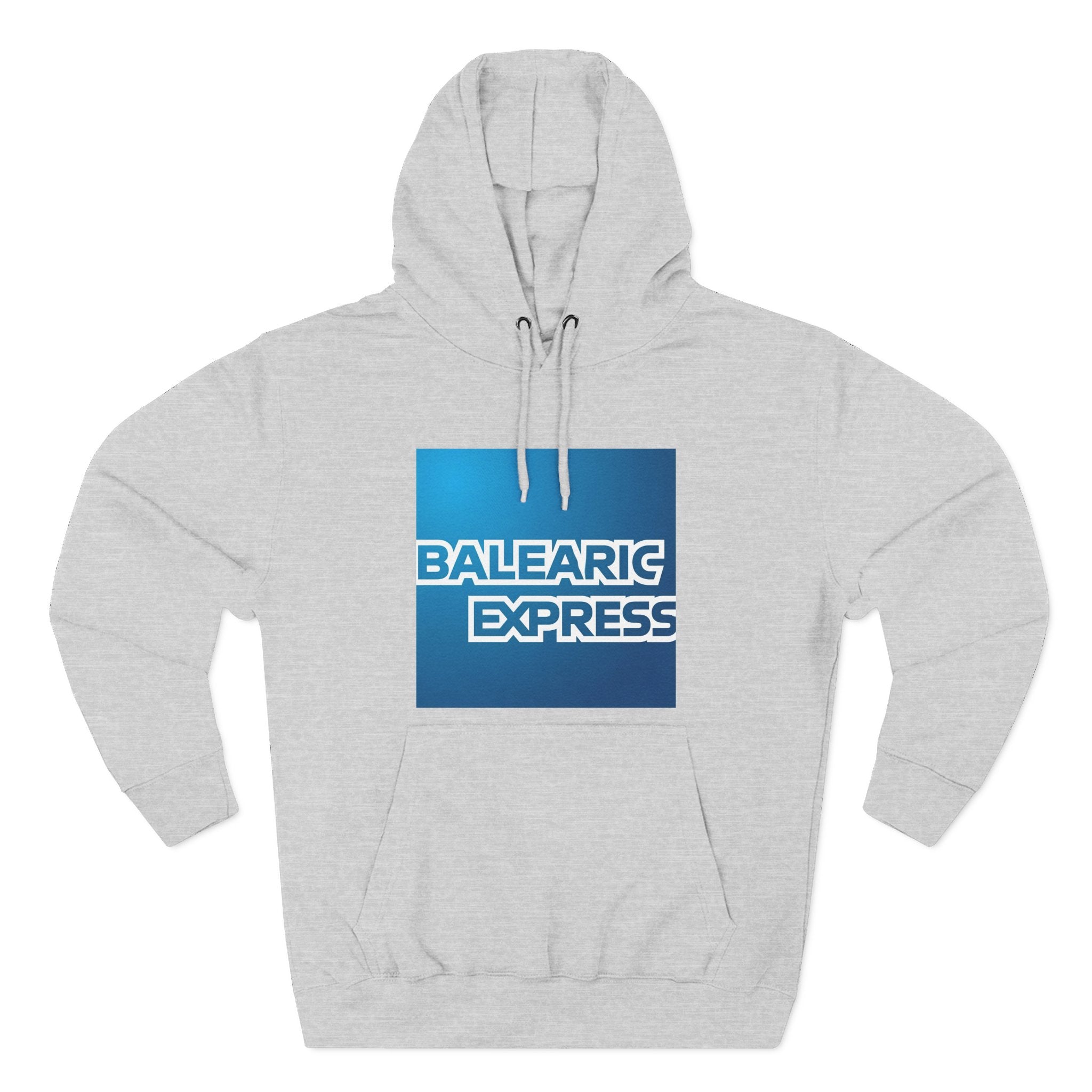 Balearic Express Hoodie: Heather Grey fabric swatch for the Balearic Express design.