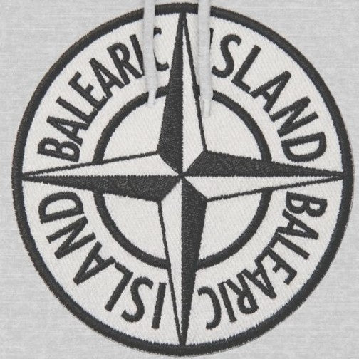 Balearic Island Badge detail with ultra realistic embroidery effect.