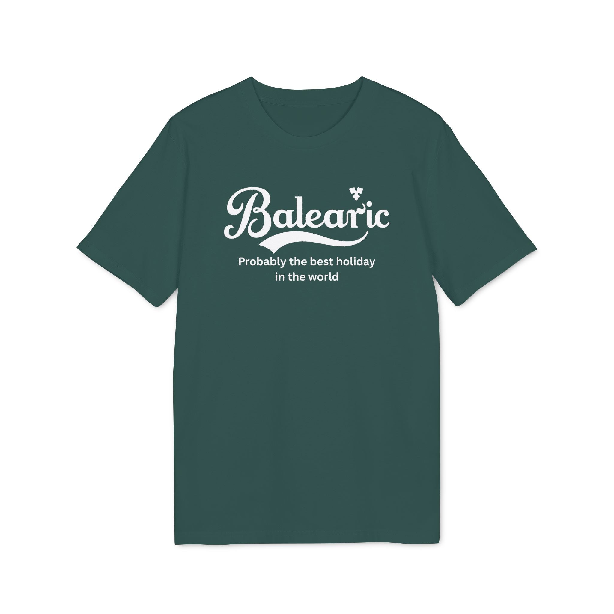 Balearic Blend T-shirt: Glazed Green flat-lay of the probably the best tee featuring the green graphic.